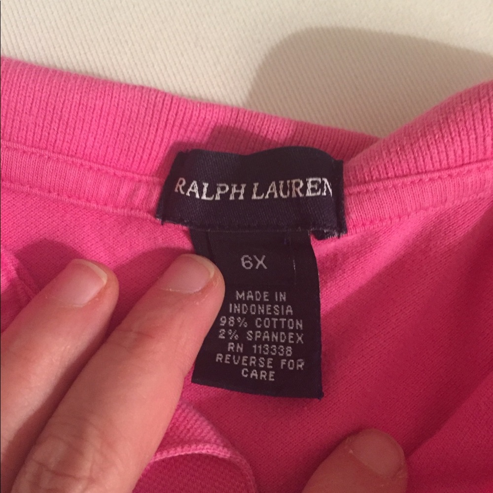 Girls Ralph Lauren Pink Polo Dress 6X